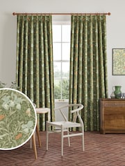 William Morris At Home Moss Green Iris Made to Measure Curtains - Image 1 of 9