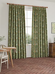 William Morris At Home Moss Green Iris Made to Measure Curtains - Image 2 of 9