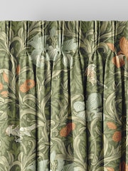 William Morris At Home Moss Green Iris Made to Measure Curtains - Image 5 of 9
