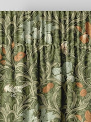 William Morris At Home Moss Green Iris Made to Measure Curtains - Image 6 of 9
