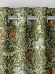 William Morris At Home Moss Green Iris Made to Measure Curtains - Image 7 of 9