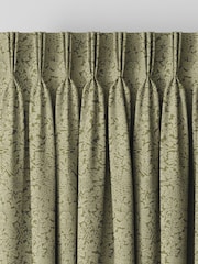 William Morris At Home Moss Green Bird and Anemone Woven Made to Measure Curtains - Image 5 of 9