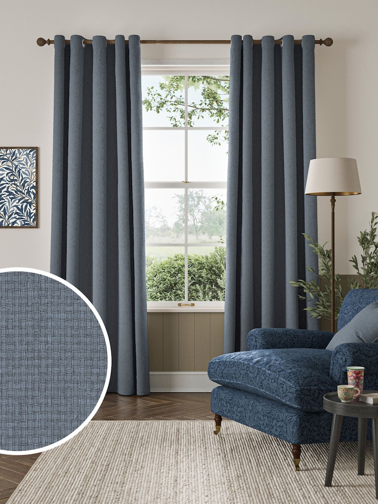 William Morris At Home River Blue Reed Made to Measure Curtains - Image 1 of 9