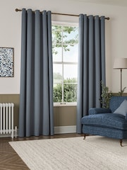 William Morris At Home River Blue Reed Made to Measure Curtains - Image 2 of 9