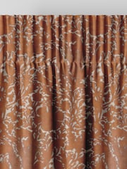 William Morris At Home Terracotta Orange Compton Silhouette Velvet Made to Measure Curtains - Image 6 of 9