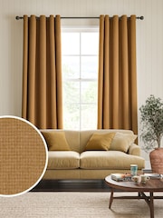 William Morris At Home Russet Brown Reed Made to Measure Curtains - Image 1 of 9