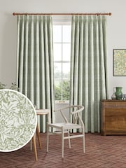 William Morris At Home Sage Green Brother Rabbit Woven Made to Measure Curtains - Image 1 of 9