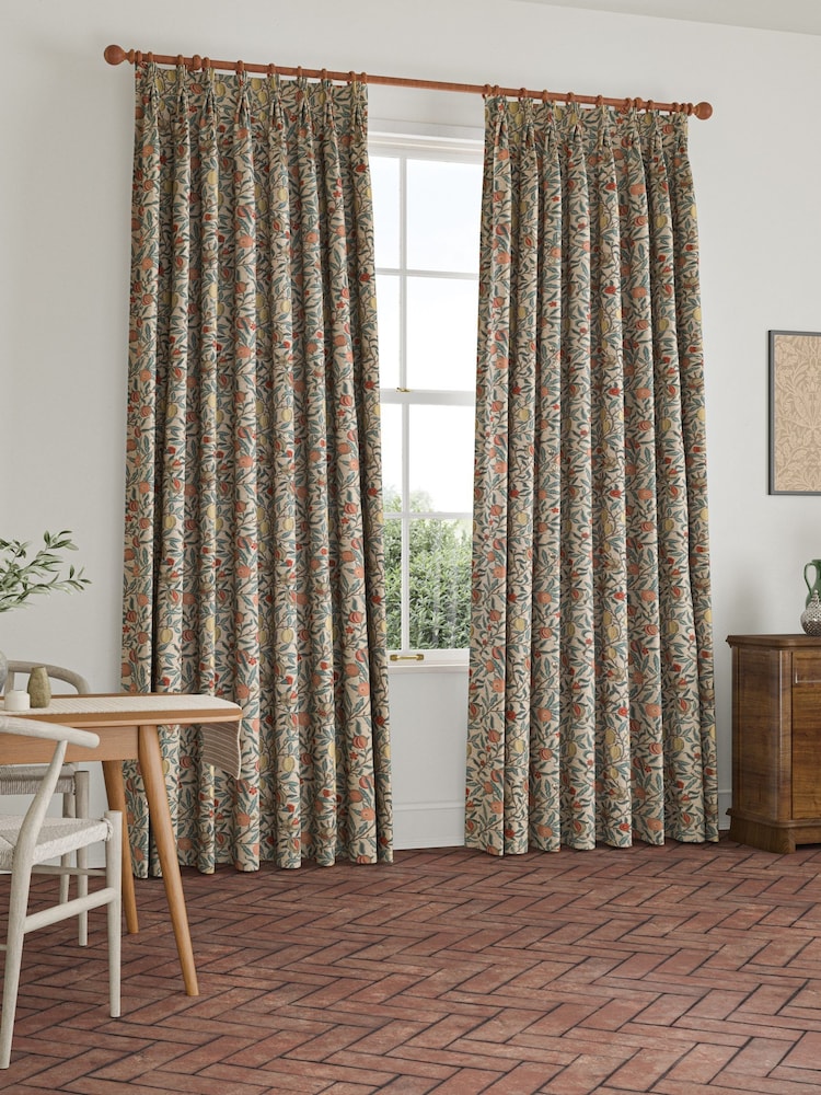 William Morris At Home Clay Natural Fruit Made to Measure Curtains - Image 2 of 9