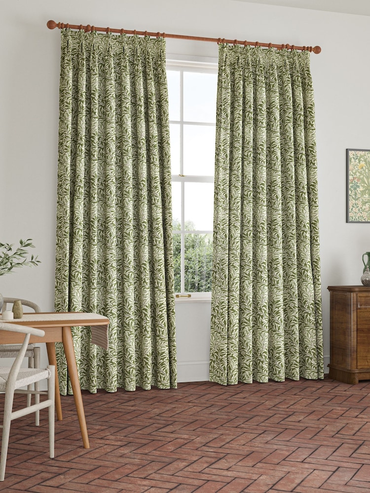 William Morris At Home Moss Green Willow Bough Made to Measure Curtains - Image 2 of 9