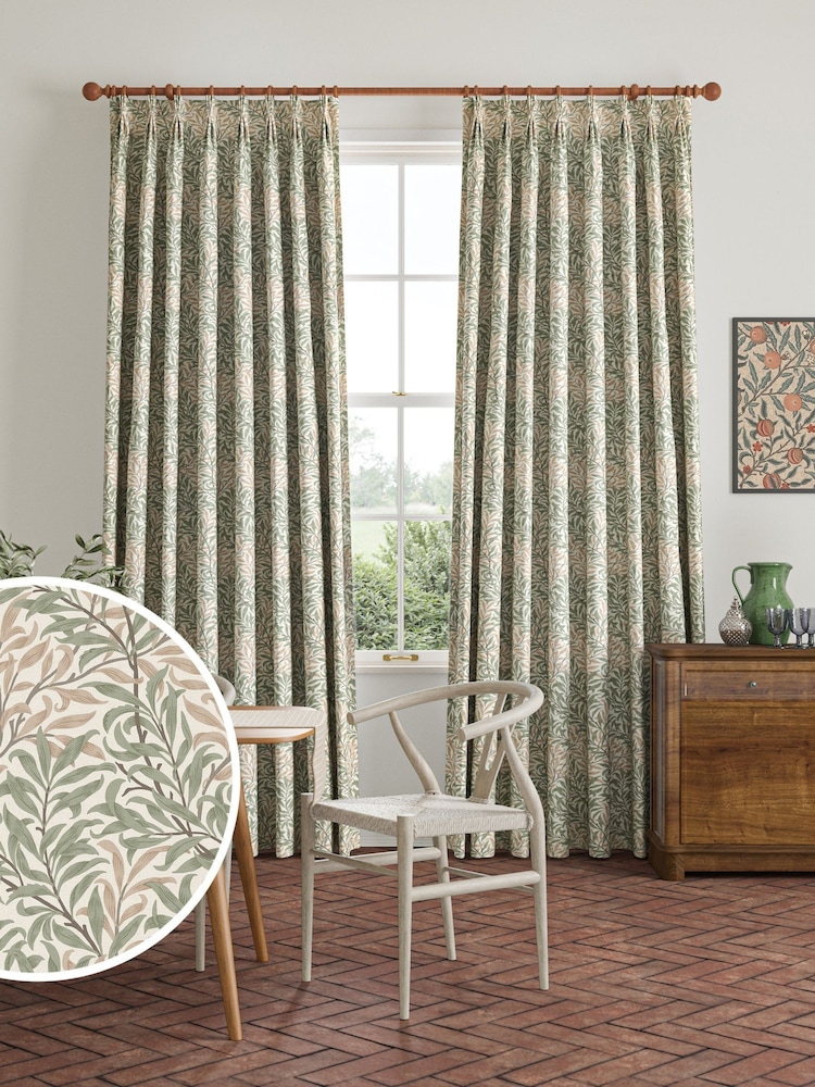 William Morris At Home Sage Green Willow Bough Made to Measure Curtains - Image 1 of 9