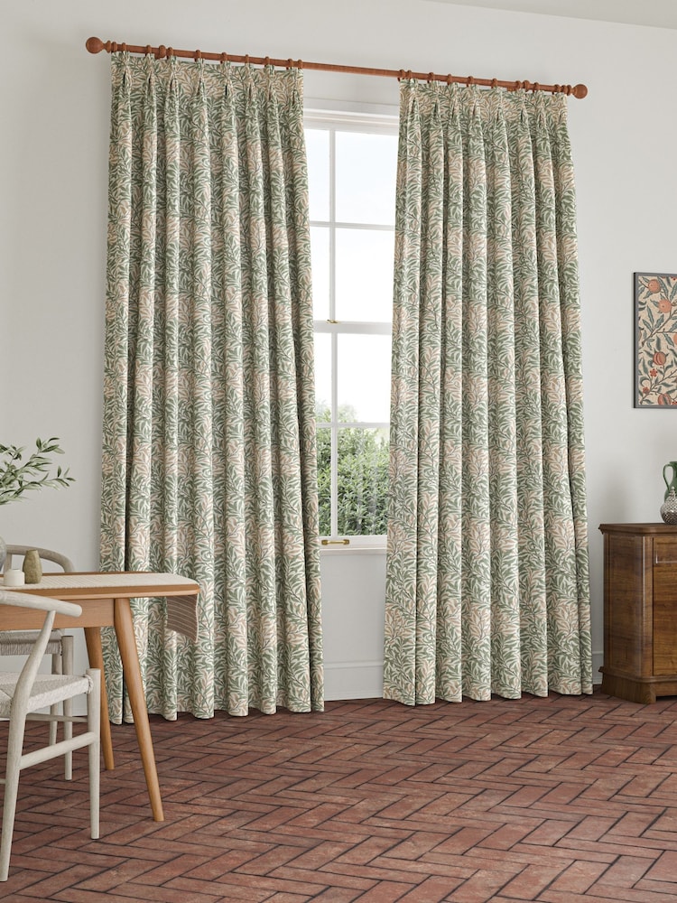 William Morris At Home Sage Green Willow Bough Made to Measure Curtains - Image 2 of 9