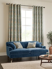 William Morris At Home Blue Woodland Weeds Made to Measure Curtains - Image 2 of 9