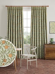 William Morris At Home Lichen Green Fruit Made to Measure Curtains - Image 1 of 9