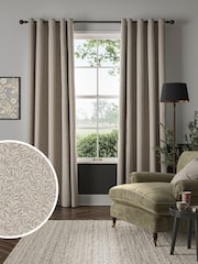 William Morris At Home Cobble Brown Willow Bough Woven Made to Measure Curtains - Image 1 of 9