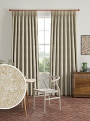 William Morris At Home Oat Natural Brother Rabbit Woven Made to Measure Curtains - Image 1 of 9