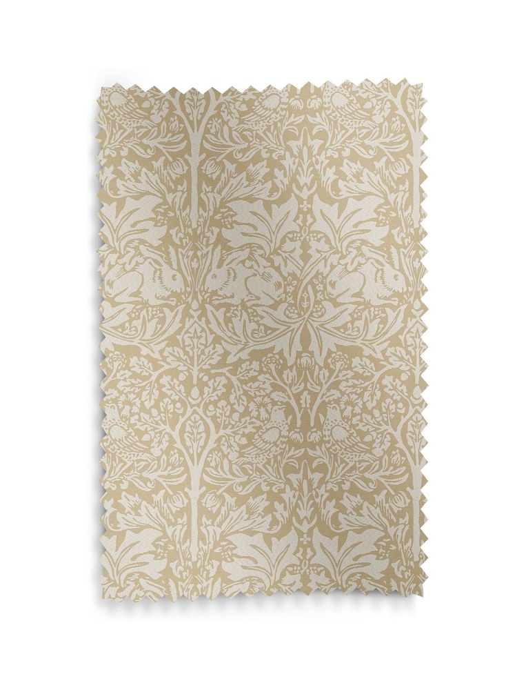 William Morris At Home Oat Natural Brother Rabbit Woven Made to Measure Curtains - Image 9 of 9