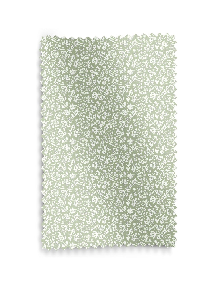 Laura Ashley Moss Green Sweet Alyssum Made to Measure Roller Blind - Image 6 of 6