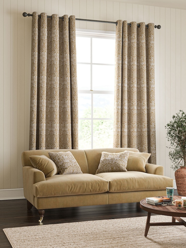 William Morris At Home Honey Orange Brother Rabbit Woven Made to Measure Curtains - Image 2 of 9