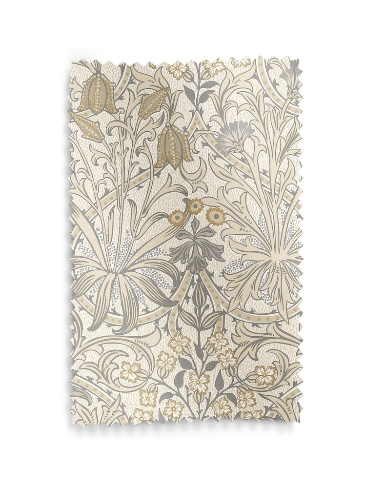 William Morris At Home Barley Grey Woodland Weeds Made to Measure Curtains - Image 9 of 9