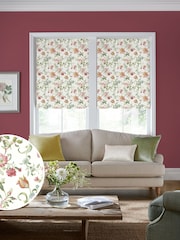 Laura Ashley Cream/Red Rosalind Made to Measure Roller Blind - Image 1 of 6