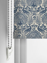 Laura Ashley Seaspray Blue Peacock Damask Made to Measure Roller Blind - Image 3 of 6