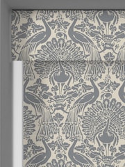 Laura Ashley Steel Grey Peacock Damask Made to Measure Roller Blind - Image 5 of 6