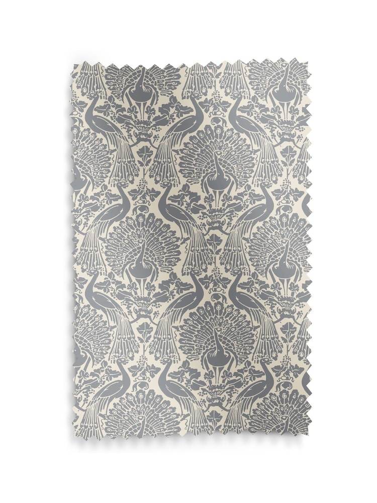 Laura Ashley Steel Grey Peacock Damask Made to Measure Roller Blind - Image 6 of 6