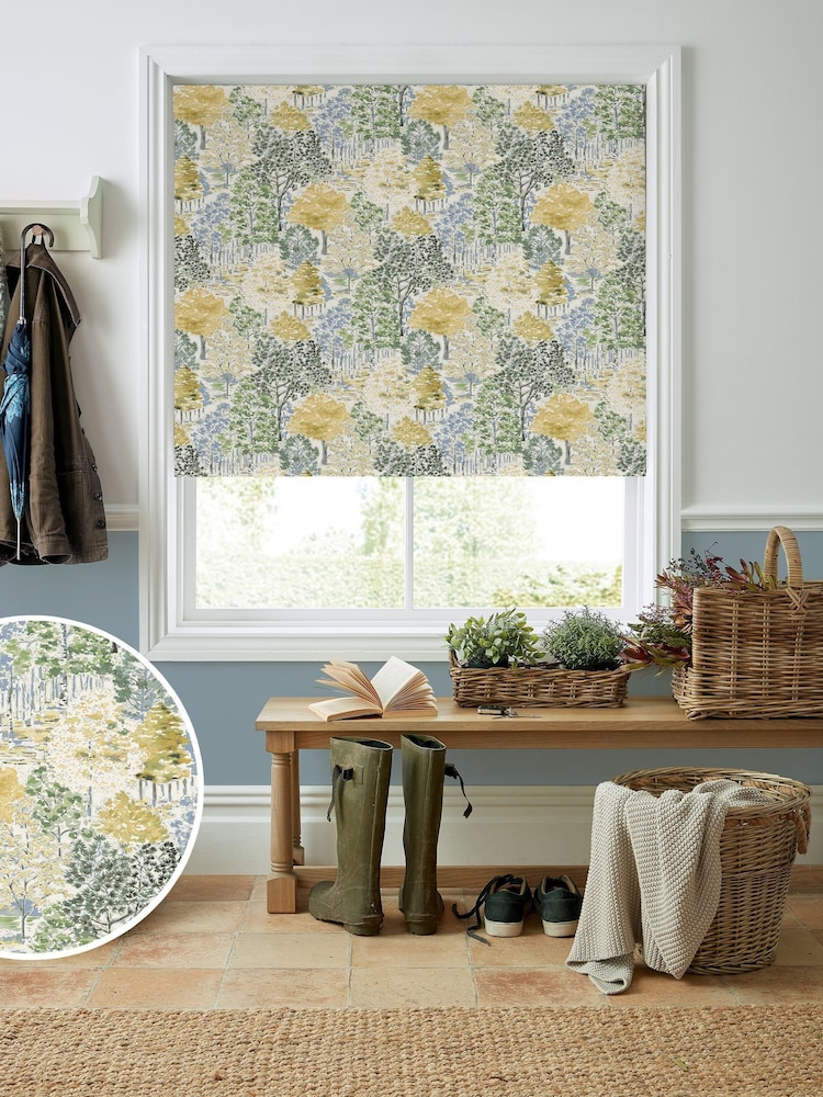 Laura Ashley Ochre Yellow Bernwood Made to Measure Roller Blind - Image 1 of 6