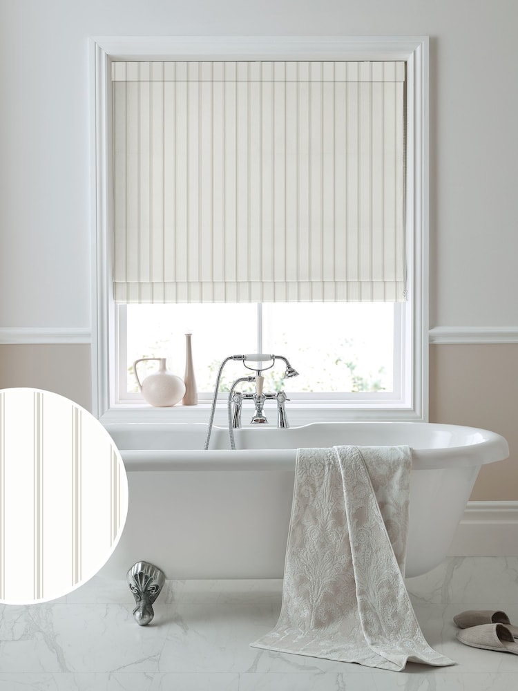 Laura Ashley Natural Farnworth Made to Measure Roman Blind - Image 1 of 6