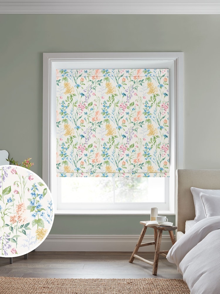 Laura Ashley Multi Elston Garden Made to Measure Roman Blind - Image 1 of 6