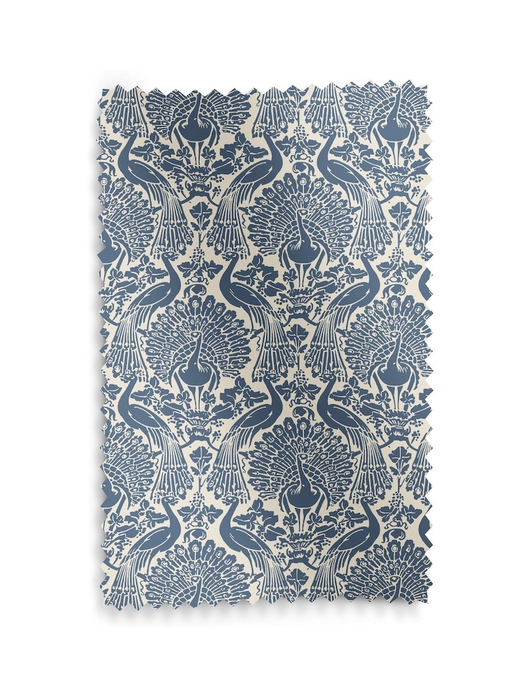 Laura Ashley Seaspray Blue Peacock Damask Made to Measure Roman Blind - Image 6 of 6