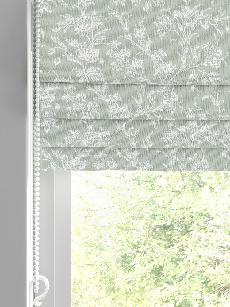 Laura Ashley Sage Green Lloyd Made to Measure Roman Blind - Image 3 of 6