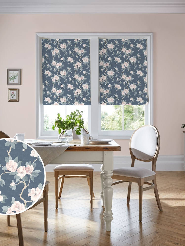 Laura Ashley Seaspray Blue Maya Made to Measure Roman Blind - Image 1 of 6