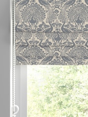 Laura Ashley Steel Grey Peacock Damask Made to Measure Roman Blind - Image 3 of 6