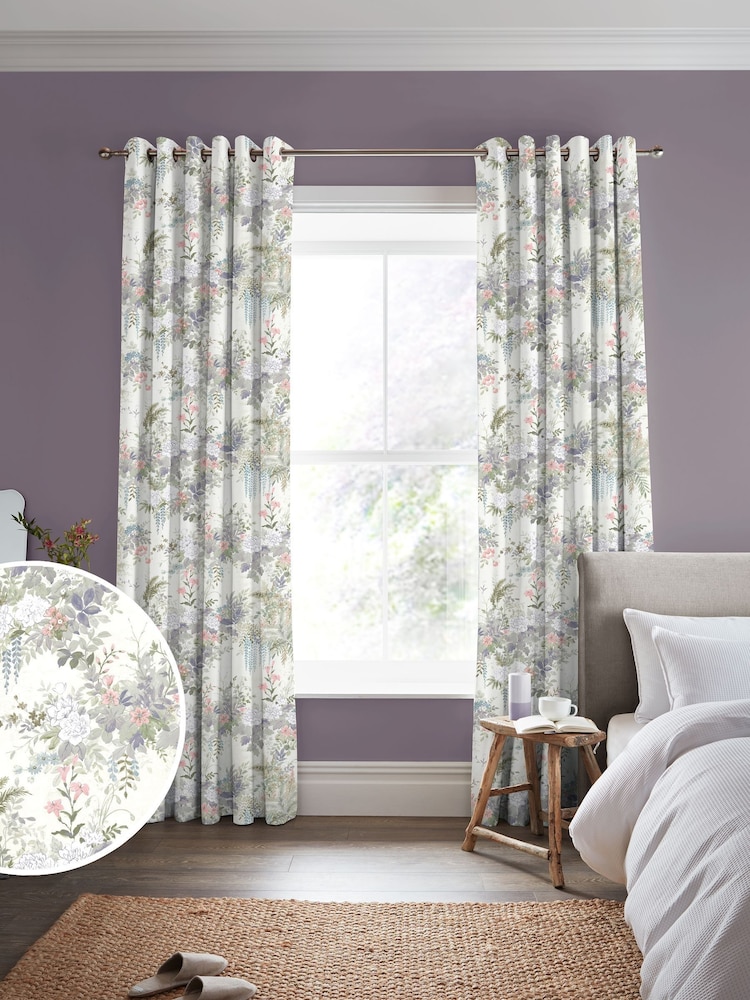 Laura Ashley Purple Linlithgow Made to Measure Curtains - Image 1 of 9