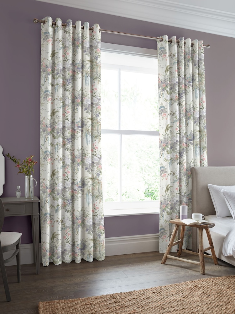 Laura Ashley Purple Linlithgow Made to Measure Curtains - Image 2 of 9
