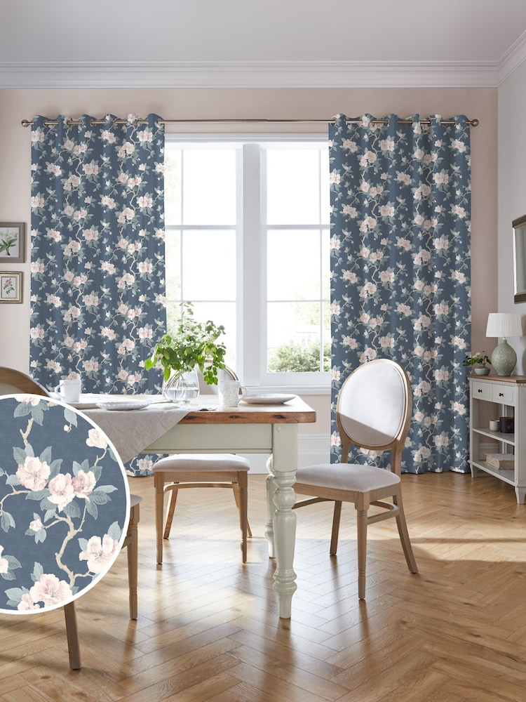 Laura Ashley Seaspray Blue Maya Made to Measure Curtains - Image 1 of 9