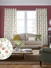 Laura Ashley Cream/Red Rosalind Made to Measure Curtains - Image 1 of 9