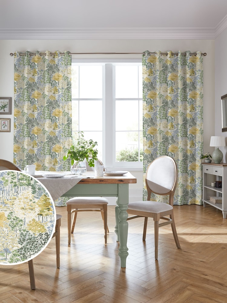 Laura Ashley Ochre Yellow Bernwood Made to Measure Curtains - Image 1 of 9