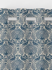 Laura Ashley Seaspray Blue Peacock Damask Made to Measure Curtains - Image 7 of 9