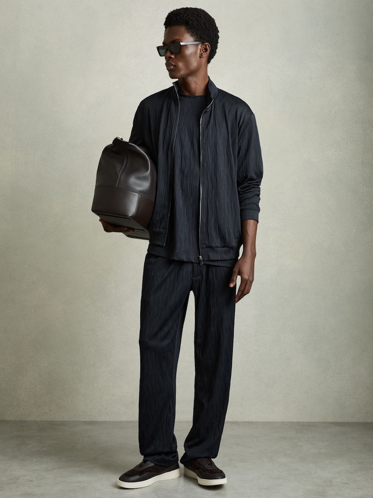 Reiss Aksel Wave-Jacquard Zip-Through Jacket - Image 3 of 7