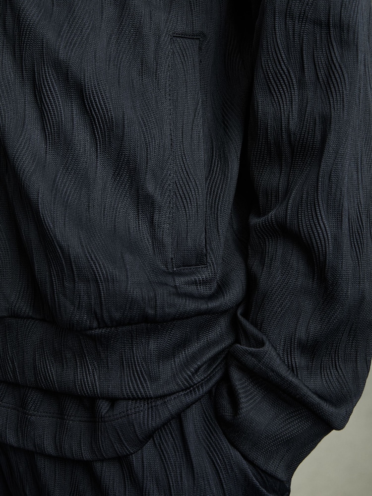 Reiss Aksel Wave-Jacquard Zip-Through Jacket - Image 5 of 7