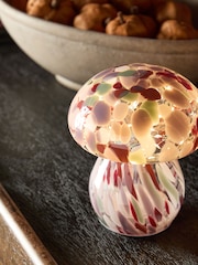 Pink Confetti Toadstool Battery Operated Glass Feature Light - Image 3 of 4