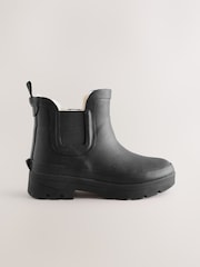 Black Warm Lined Ankle Wellies - Image 2 of 5