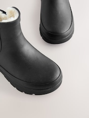 Black Warm Lined Ankle Wellies - Image 4 of 5