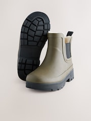 Verde caqui - Botas de agua tobilleras con forro calentito - Imagen 4 de 6