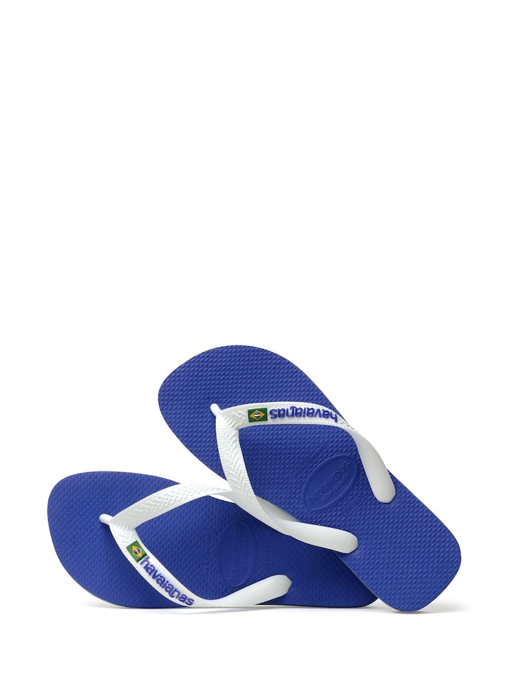 Havaianas Blue Brasil Logo Mini Me Sandals - Image 2 of 10