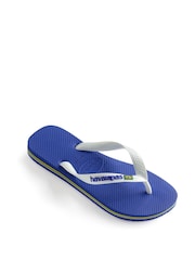 Havaianas Blue Brasil Logo Mini Me Sandals - Image 5 of 10