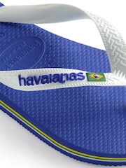 Havaianas Blue Brasil Logo Mini Me Sandals - Image 6 of 10