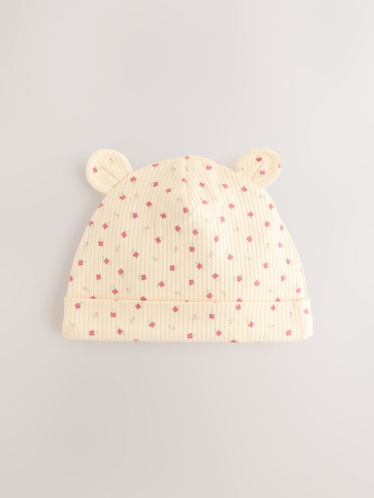 Pink Baby Beanie and Dribble Bib Set 4 Piece (0-18mths) - Image 2 of 7